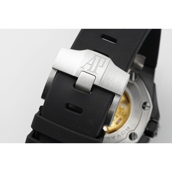 Audemars Piguet-Royal Oak Diver 15707 CER/RU Black APSF SA3120 Super Clone