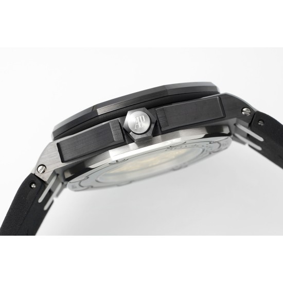 Audemars Piguet-Royal Oak Diver 15707 CER/RU Black APSF SA3120 Super Clone