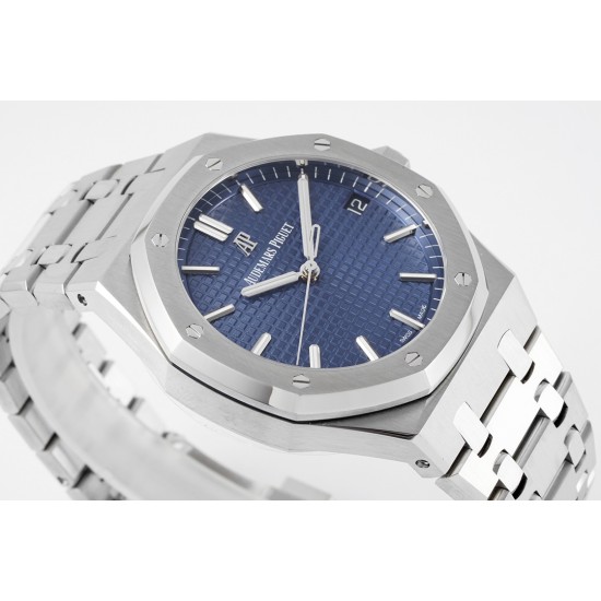Audemars Piguet-Royal Oak 41mm 15500 SS/SS Blue/Stk ZF V3 A4302 Super Clone