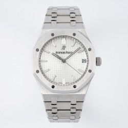 Audemars Piguet-Royal Oak 41mm 15500 SS/SS White/Stk ZF V3 A4302 Super Clone