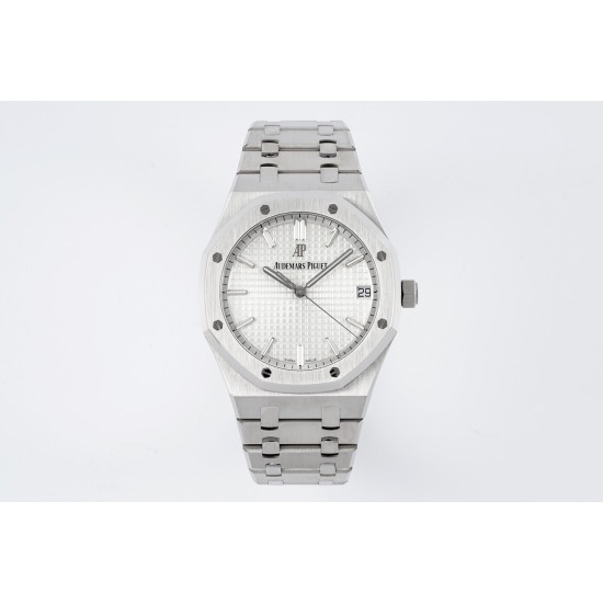 Audemars Piguet-Royal Oak 41mm 15500 SS/SS White/Stk ZF V3 A4302 Super Clone