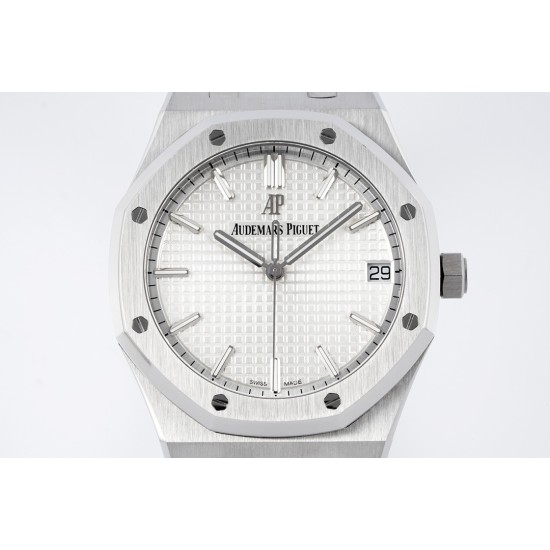 Audemars Piguet-Royal Oak 41mm 15500 SS/SS White/Stk ZF V3 A4302 Super Clone