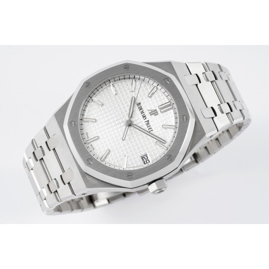 Audemars Piguet-Royal Oak 41mm 15500 SS/SS White/Stk ZF V3 A4302 Super Clone