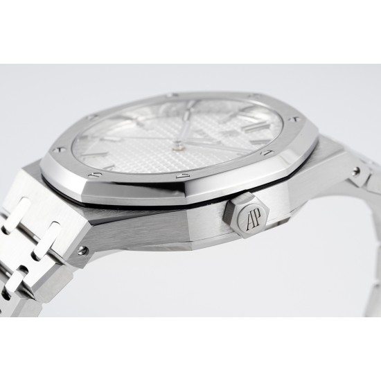 Audemars Piguet-Royal Oak 41mm 15500 SS/SS White/Stk ZF V3 A4302 Super Clone