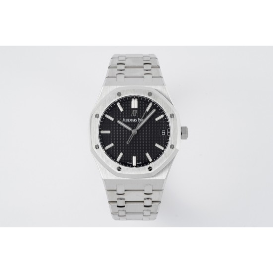 Audemars Piguet-Royal Oak 41mm 15500 SS/SS Black/Stk ZF V3 A4302 Super Clone