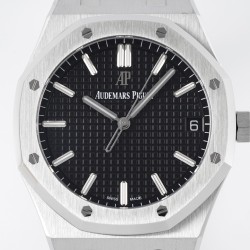 Audemars Piguet-Royal Oak 41mm 15500 SS/SS Black/Stk ZF V3 A4302 Super Clone