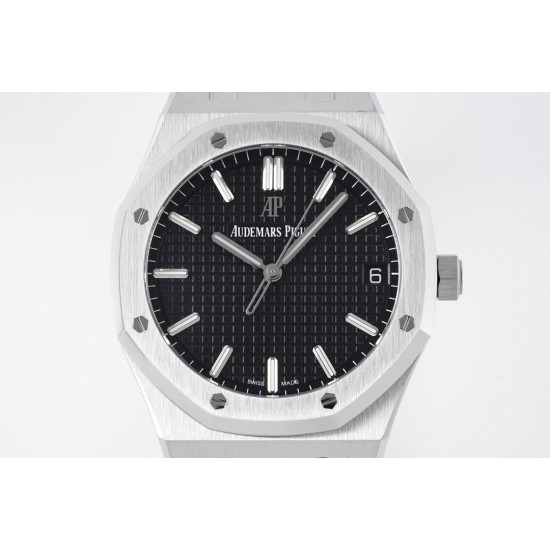 Audemars Piguet-Royal Oak 41mm 15500 SS/SS Black/Stk ZF V3 A4302 Super Clone