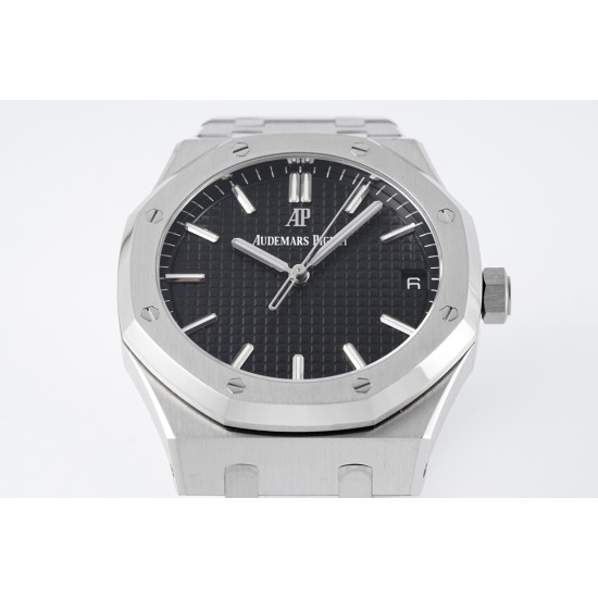Audemars Piguet-Royal Oak 41mm 15500 SS/SS Black/Stk ZF V3 A4302 Super Clone