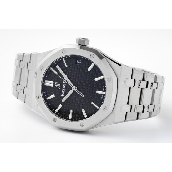 Audemars Piguet-Royal Oak 41mm 15500 SS/SS Black/Stk ZF V3 A4302 Super Clone