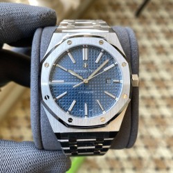 Audemars Piguet-Royal Oak 15400 SS/SS Blue/Stk APSF SA3120 Super Clone