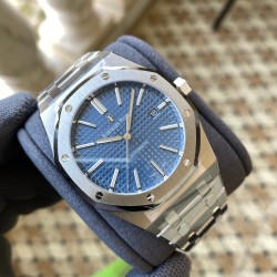 Audemars Piguet-Royal Oak 15400 SS/SS Blue/Stk APSF SA3120 Super Clone