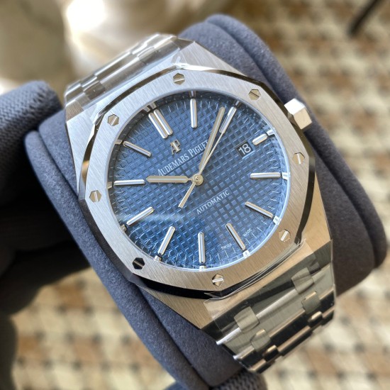 Audemars Piguet-Royal Oak 15400 SS/SS Blue/Stk APSF SA3120 Super Clone