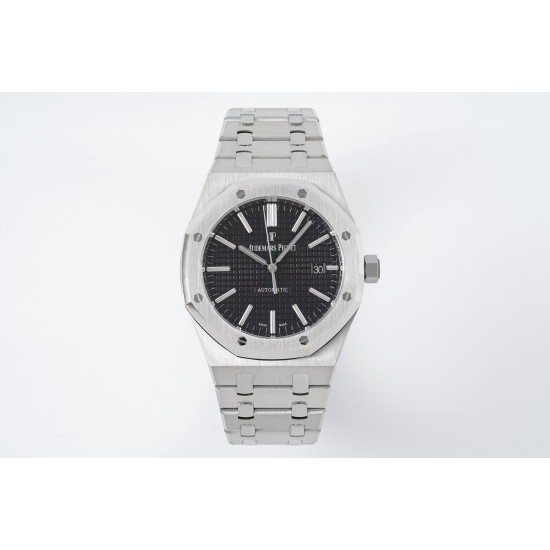 Audemars Piguet-Royal Oak 15400 SS/SS Black/Stk APSF SA3120 Super Clone