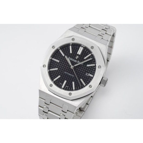 Audemars Piguet-Royal Oak 15400 SS/SS Black/Stk APSF SA3120 Super Clone