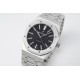 Audemars Piguet-Royal Oak 15400 SS/SS Black/Stk APSF SA3120 Super Clone