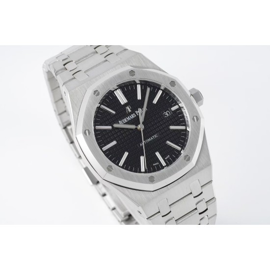 Audemars Piguet-Royal Oak 15400 SS/SS Black/Stk APSF SA3120 Super Clone