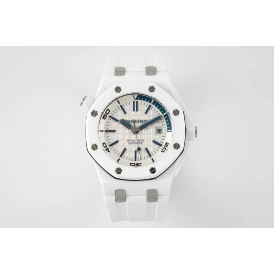 Audemars Piguet-Royal Oak Diver 15707 CER/RU White IPF A3120