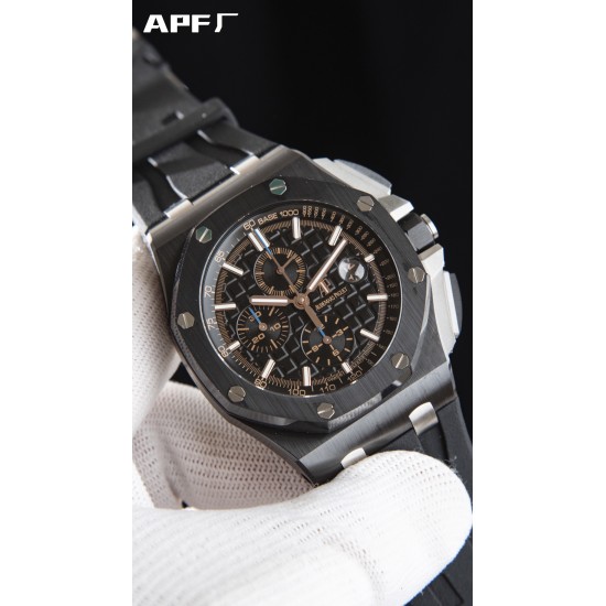 Audemars Piguet-Royal Oak Offshore 44mm Ceramic/RU Black/Stk APF A3126