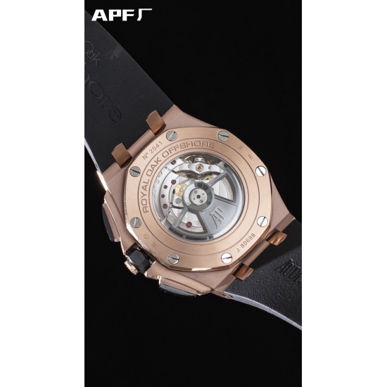 Audemars Piguet-Royal Oak Offshore 44mm RG/RU Black/Stk APF A3126