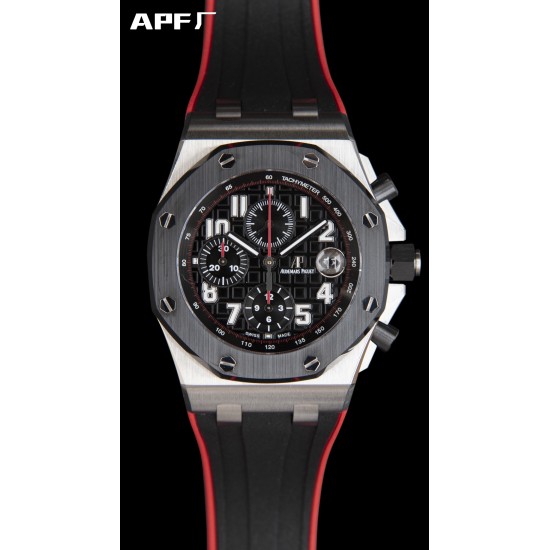 Audemars Piguet-Royal Oak Offshore 42mm SS/RU Black/Num APF A3126