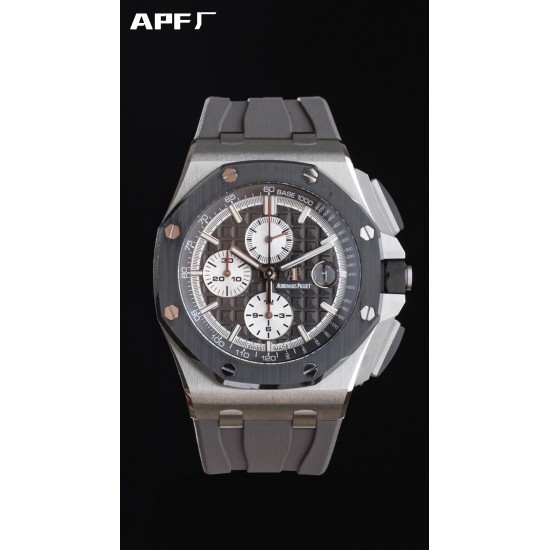 Audemars Piguet-Royal Oak Offshore 26400IO 44mm SS/RU Black/White APF A3126