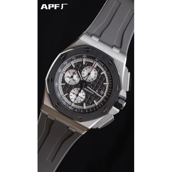 Audemars Piguet-Royal Oak Offshore 26400IO 44mm SS/RU Black/White APF A3126