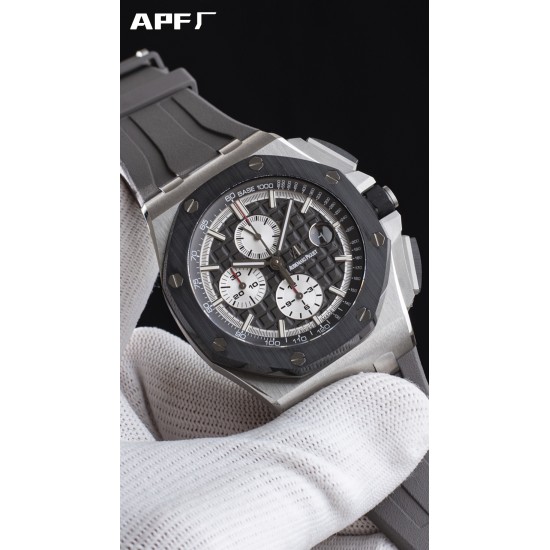 Audemars Piguet-Royal Oak Offshore 26400IO 44mm SS/RU Black/White APF A3126