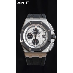 Audemars Piguet-Royal Oak Offshore 44mm SS/RU White/Stk APF A3126