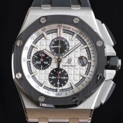 Audemars Piguet-Royal Oak Offshore 44mm SS/RU White/Stk APF A3126