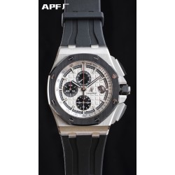 Audemars Piguet-Royal Oak Offshore 44mm SS/RU White/Stk APF A3126