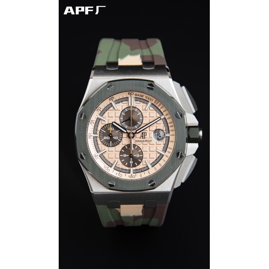 Audemars Piguet-Royal Oak Offshore 26400SO Camouflage 44mm SS/RU Gold Dial APF A7750