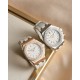 Audemars Piguet-Royal Oak Ladies 37mm SS/RU Diamond/White Swiss Qtz