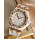 Audemars Piguet-Royal Oak Ladies 37mm SS/RU Diamond/White Swiss Qtz
