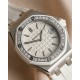 Audemars Piguet-Royal Oak Ladies 37mm SS/RU Diamond/White Swiss Qtz