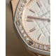 Audemars Piguet-Royal Oak Ladies 37mm SS/RU Diamond/White Swiss Qtz