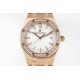 Audemars Piguet-Royal Oak Ladies 33mm RG/RG white Dial 8F Swiss Quartz