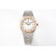 Audemars Piguet-Royal Oak 77350 Ladies 34mm RG/SS White Dial 8F A5800