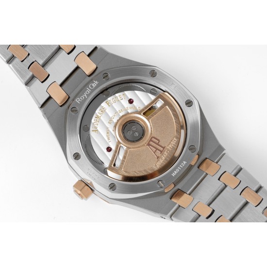 Audemars Piguet-Royal Oak 77350 Ladies 34mm RG/SS White Dial 8F A5800