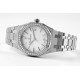 Audemars Piguet-Royal Oak 77351 Ladies 34mm SS/SS White/Diamonds 8F A5800