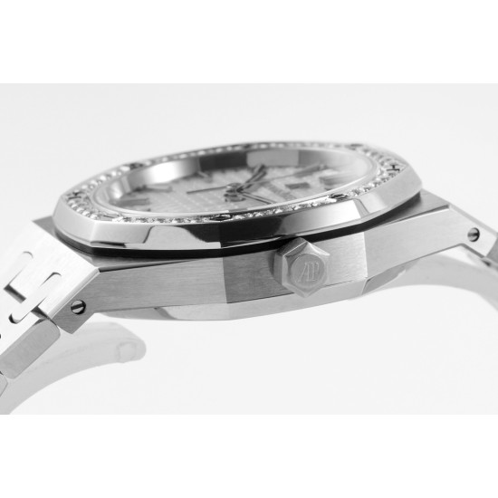Audemars Piguet-Royal Oak 77351 Ladies 34mm SS/SS White/Diamonds 8F A5800