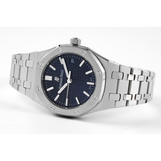 Audemars Piguet-Royal Oak 77350 Ladies 34mm SS/SS Blue Dial 8F A5800