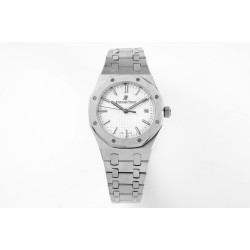 Audemars Piguet-Royal Oak 77350 Ladies 34mm SS/SS White Dial 8F A5800