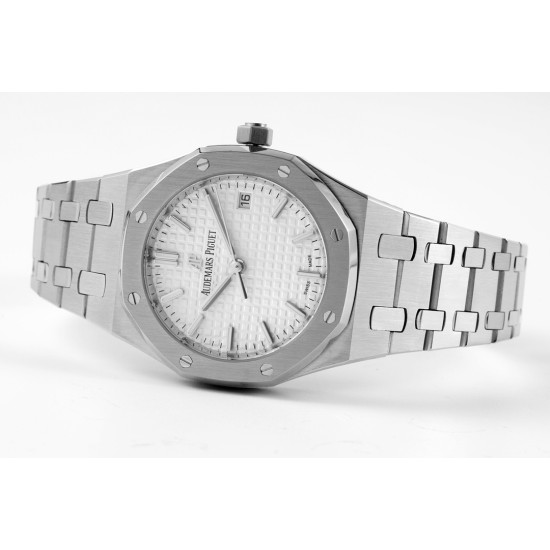 Audemars Piguet-Royal Oak 77350 Ladies 34mm SS/SS White Dial 8F A5800