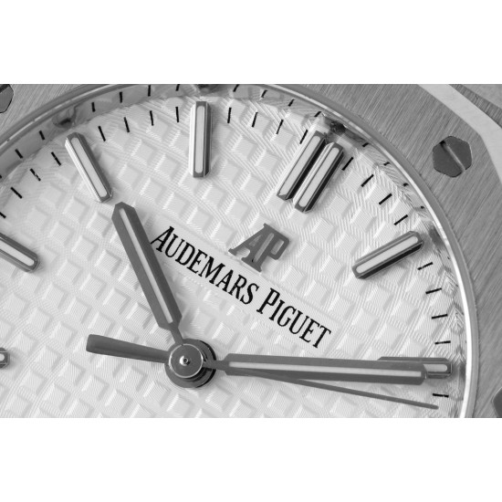 Audemars Piguet-Royal Oak 77350 Ladies 34mm SS/SS White Dial 8F A5800