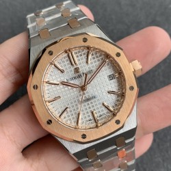 Audemars Piguet-Royal Oak Ref.15450 37mm RG/SS White JF A2824 Mod3120