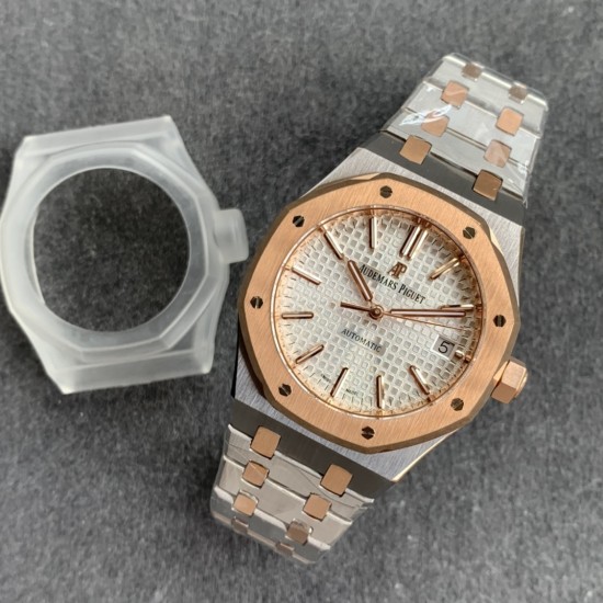 Audemars Piguet-Royal Oak Ref.15450 37mm RG/SS White JF A2824 Mod3120