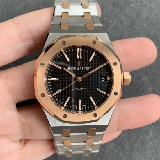 Audemars Piguet-Royal Oak Ref.15450 37mm RG/SS Black JF A2824 Mod3120