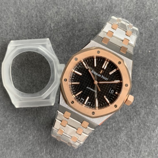 Audemars Piguet-Royal Oak Ref.15450 37mm RG/SS Black JF A2824 Mod3120