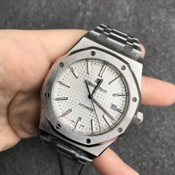 Audemars Piguet-Royal Oak 41mm 15500 SS/SS White/Stk ZF V3 A4302 Super Clone