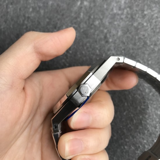 Audemars Piguet-Royal Oak 41mm 15500 SS/SS White/Stk ZF V3 A4302 Super Clone